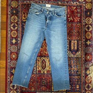 Zara straight leg medium rise jeans